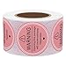 HYBSK Pink Warning Happiness Package Stickers 2 Inch Opening This Package Will Cause Extreme Happiness Stickers 300pcs Small Business Thank You Labels for Wrap