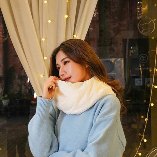 ITODA Infinity Scarf Neck Warmer, Thermal Faux Fur Tube Winter Circle Wrap Cover3
