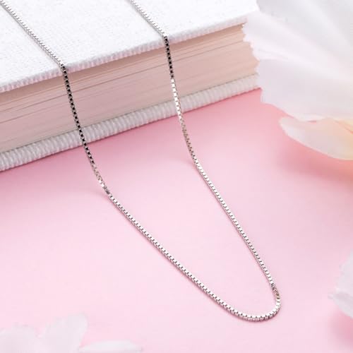Image of ZAVYA 925 Sterling Silver Designer Sleek Rhodium Plated Adjustable Chain Necklace | Gift for Women & Girls | With Certificate of Authenticity & 925 Hallmark