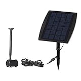 Anself Solar Fountain Pump, 9V 2.5W Solar Power Panel Water Pump for Birdbath Landscape Pool Garden Fountains Decorative