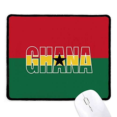Alfombrilla de ratón de Ghana: base antideslizante y borde cosido