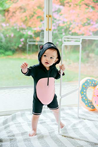 Image of VAENAIT BABY Girls One-Piece Swimsuit, UPF 50+ Long Sleeve Rash Guard, Ruffle Swimwear Infant & Toddler for 0-2 Years