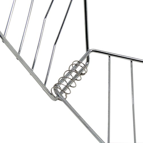 ToCis Big BBQ 4 x visgriller (zilver) met houten handvat, grote visbraad van metaal (57 x 13 cm) - Image 5