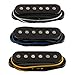 LYWS 3PCS Alnico 5 ST Pickup Single Coil Pickups Guitar Neck/Middle/Bridge Pickup SSS Pickups for ST Electric Guitar (Black)
