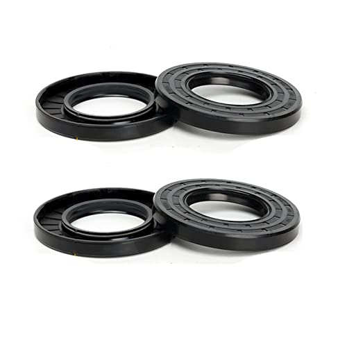 GTPBAO Gasket Rotating 4pcs NBR Oil Seal TC Double Lip Seals with Spring, Metal Skeleton, Nitrile Rubber Coating, ID 21 22mm Oil Seal Seal Resistant(21X26X4)