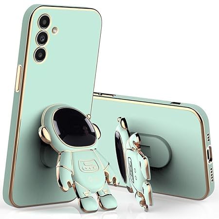 Image of for Samsung Galaxy A57 5G Case Cute 3D Astronaut Stand Design Camera Protection Shockproof Soft Back Cover for Samsung Galaxy A57 5G (Mint)