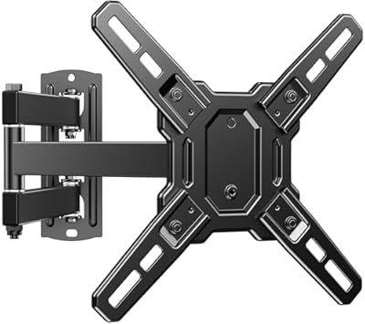 HUANUO Single TV Monitor Wall Mount Bracket for 17 to 34 Inch Screens, Holds up to 44 lbs, Full Motion Wall Mount Monitor with Articulating Arms, Swivel, Rotation, Tilt, Max VESA 200x200