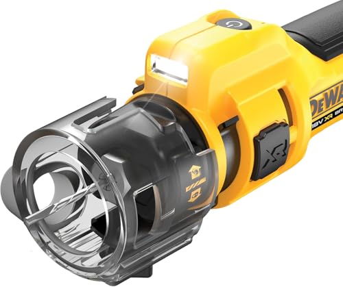 DEWALT DCE555N-XJ XR 18V Sierra de Corte, sin Escobillas para Panel Yeso, 26.000 RPM, Luz LED, Incluye Pinzas 3.2 mm y 6.4 mm - Imagen 3