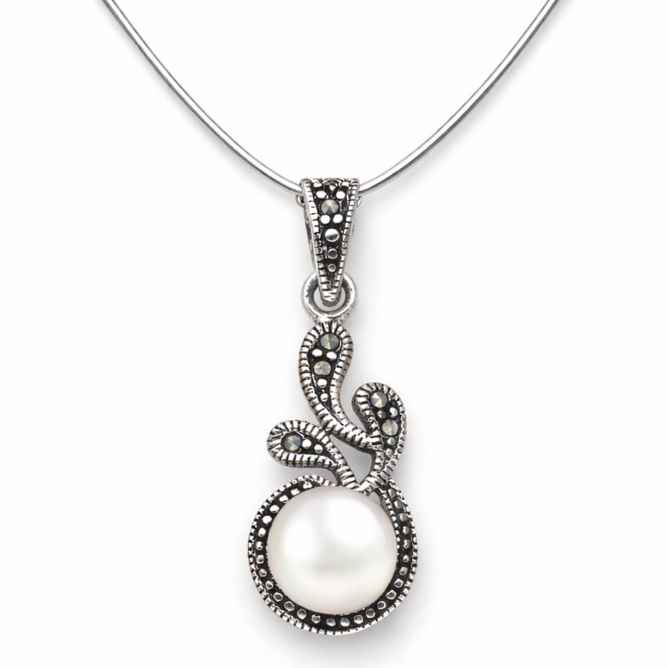 Freshwater Pearl Necklace for Women | 925 Sterling Silver Pendant, Elegant Gift