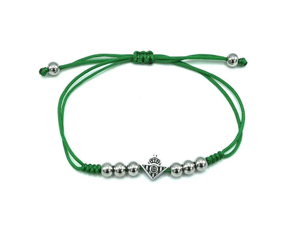 Pulsera Oficial Real Betis acero y macramé