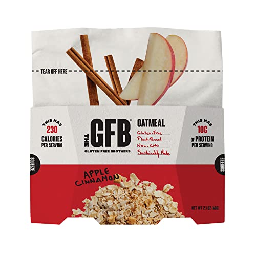 The Gluten Free Brothers, Protein Oatmeal Cup (Pop-Up), Apple Cinnamon, 2 Ounce (Pack Of 6), Gluten Free, Non Gmo #TOP16