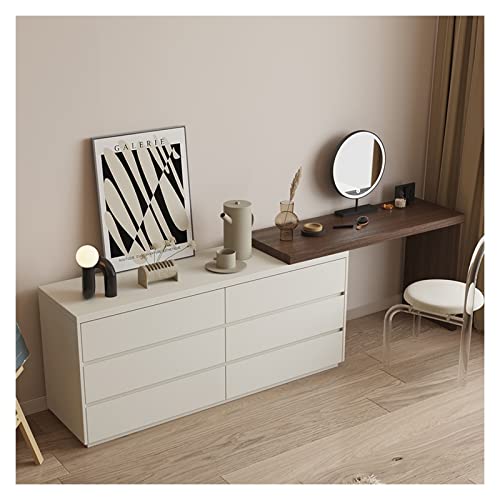 Bedroom Dressing Table Storage Cabinet Combination One Makeup Table Makeup Mirror Makeup Chair Set Removable Telescopic Mobile Cabinet (Color : Back Chair, Size : 160Cm) #TOP6