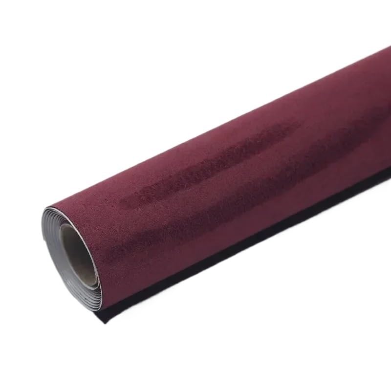 Tissu ciel de toit résistant au décollement en daim bordeaux 30X150CM