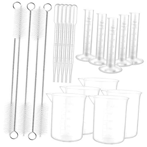 Vasos de precipitados de plástico para experimentos en el aula y manualidades