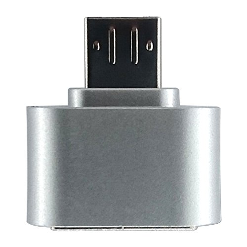 BlueSea プラスチック製 Micro USB対応 to USB2.1 OTG 変換コネクタ シルバー 5340-003Silver