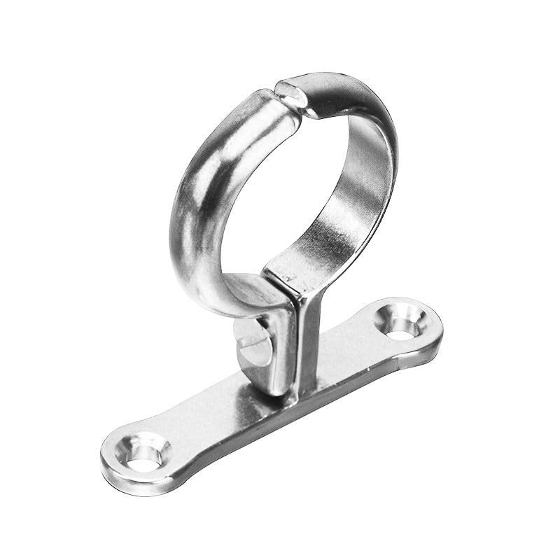 ODSUPPLIES - 42mm Cast Brass Chrome Plated Screw - On Pipe Bracket