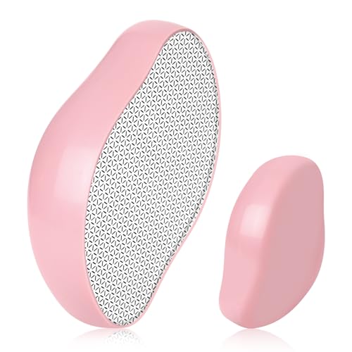 Crystal Hair Eraser for Women and Men - Magic Painless Hair Removal Device, Reusable Exfoliation Tool for Smooth Arms, Legs, Back, Pink
