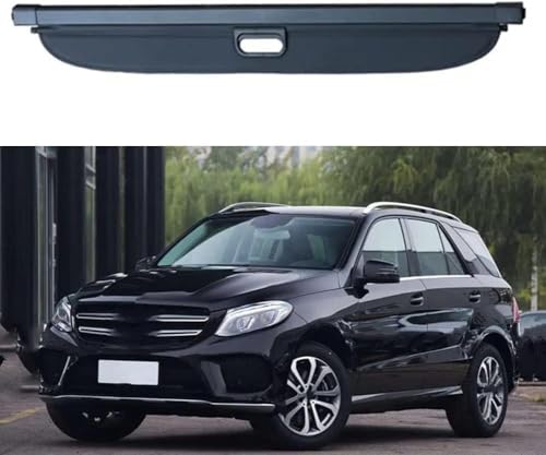 ELNas Auto Einziehbarer Frachtabdeckungen für Benz W166 GLE 250 300 400 450 350 2015-2019, Hinterer Kofferraum Aufbewahrung Paketregal, Auto Anti-Peeping Laderaumabdeckung,normal-A