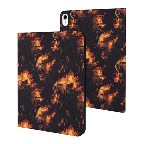 Étui iPad Air 11" 2025 lion flamboyant : protection pour tablette Apple 10,9 pouces