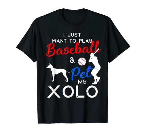 Xoloitzcuintli Funny Baseball Dog Owner Lover Xmas Gift Camiseta