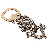 SOLUSTRE Dragon Shaped Beer Bottle Opener Vintage Brass Manual Corkscrew for Home Bar and Parties Unique...