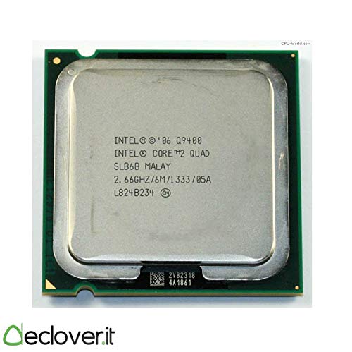 Processore CPU Intel Core 2 Quad Q9400, 2,66 GHz, Quad Core, cache 6 MB, Bus 1.333 MHz, 64 bit,Socket LGA775 - SLB6B.