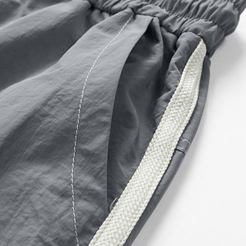 Image of Men's Cargo Shorts Elastic Waist Adjustable Drawstring Lightweight Loose Fit Casual Shorts Summer Knee Length Pants