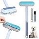 3 In 1 Pet Hair Remover, Katzenhaarentferner, Tierhaarentferner Multifunktion Langen Griff, Wiederverwendbarer Tierhaarentferner Fusselrasierer, Tierhaarreiniger Hundehaarentferner