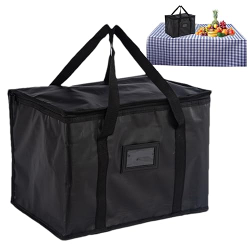 Bolsa de comida aislada,Bolsa de comida aislada - Bolsa de picnic aislada,Bolsas de compras reutilizables aisladas, bolsa refrigeradora multifuncional para alimentos