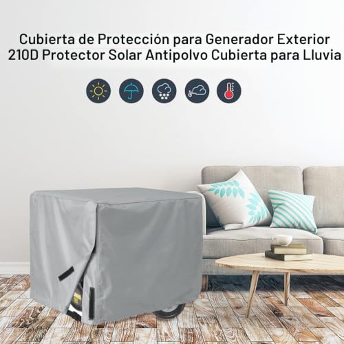 Cubierta de generador gris exterior e impermeable para equipos de 3000 a 5000W 3