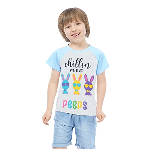 Toddler Easter Shirts For Boys Girls Bunny T Shirt Graphic Tees Kids Easter Day Rabbit Outfit Cotton Size 7 #TOP1