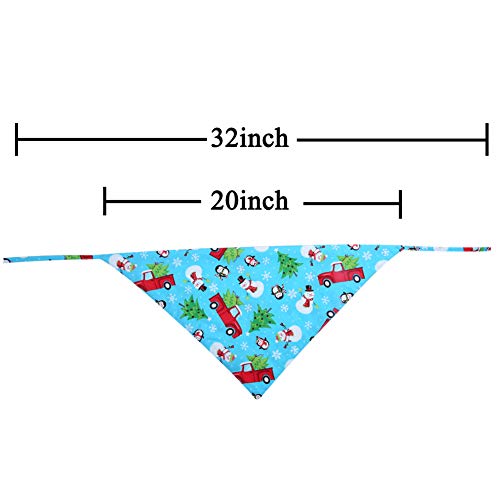 2 Pack Christmas Dog Bandana Reversible Triangle Bibs Scarf Accessories For Dogs Cats Pets Animals #TOP3