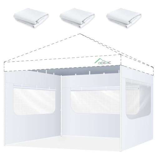 Acepic Instant 10x10 Sidewalls with Mesh Window and Zipper...
