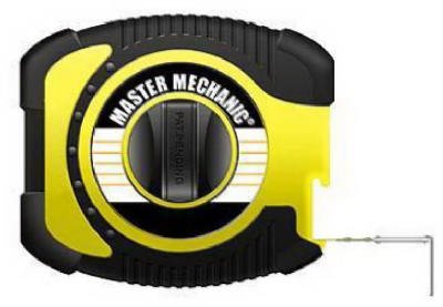 Tape Measure, High-Viz Yellow, Fiberglass, 3/8 In. x 100 Ft.
