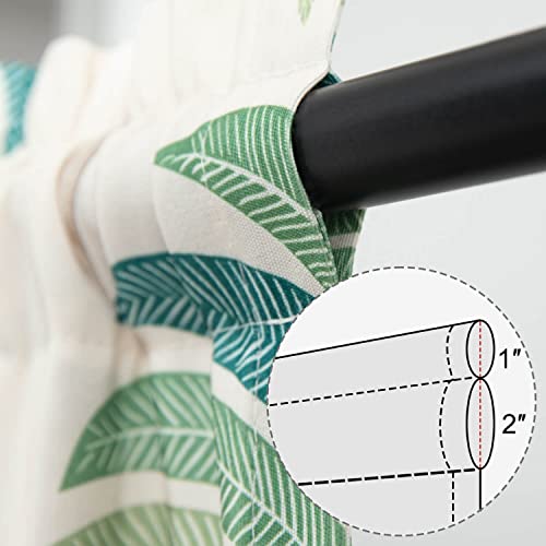Image of VOGOL Front Door Panel Curtains, Tropical Green Leaves Printed Rod Pocket French Door Curtains, 72 Inches Long Patio Door Curtain for Living Room Sliding Glass Door, 1 Piece
