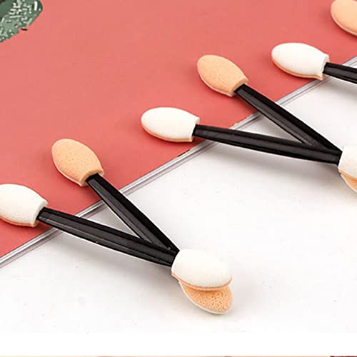 Eyeshadow Applicators, 50Pcs Dual Sides Eye Shadow Sponge Applicators With Container Eyeshadow Brushes Makeup Brush #TOP1
