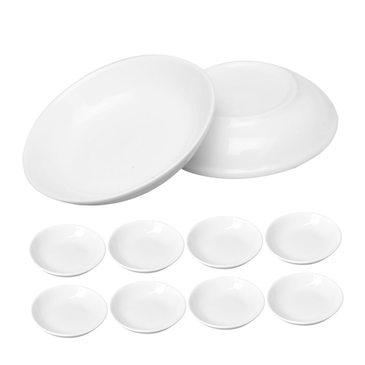 Holibanna Paint Tray Palette Set 12pcs Watercolor Mixing Trays Stacking Enamel Paint Saucers Art Supplies