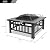 VINGLI 32in Wood Fire Pit with Mesh Lid and Fire Poker, Portable Outdoor Fireplace Burning FirePit for Chrismas Backyard Patio Outside Picnic BBQ Party