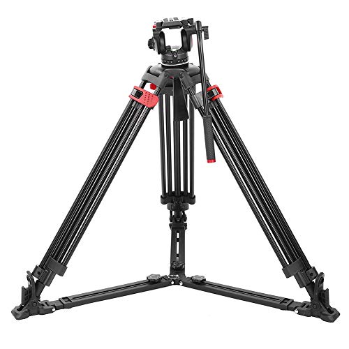 DSLR-Kamerastativ, professionelles Fotostativ mit hydraulischem Dämpfungskugelkopf und Schnellwechselplatte, 10kg… – Bild 6