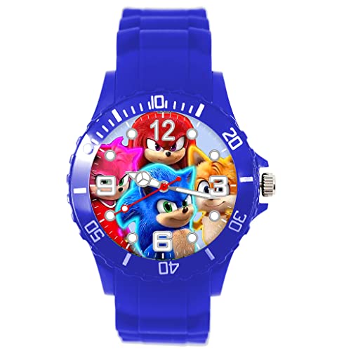 Montre à quartz en silicone bleu e5 pour fan de jeux vidéo