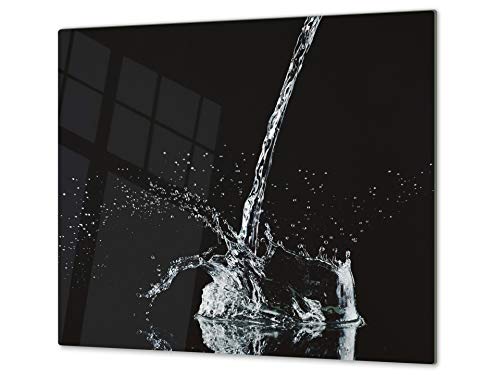 Planche de cuisine en VERRE trempé – Planche à découper en verre – Couvre-plaques de cuisson – UNE PIÈCE (60x52 cm) ou DEUX PIÈCES (30x52 cm...