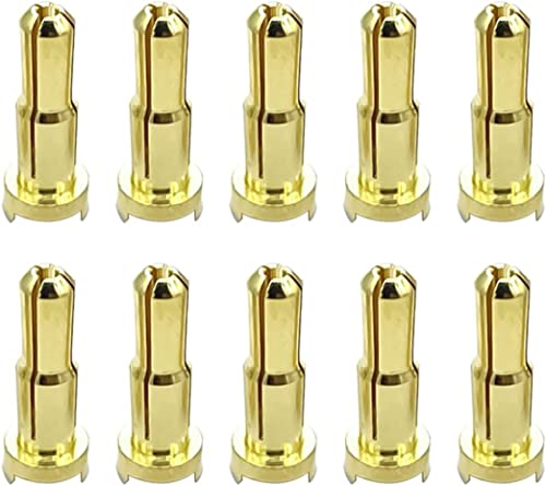 Nuofany 10 Stück 4 mm bis 5 mm Low-Profile Rundstecker Adapterstecker Reduzierstücke für RC Auto ESC Batterie … Cover