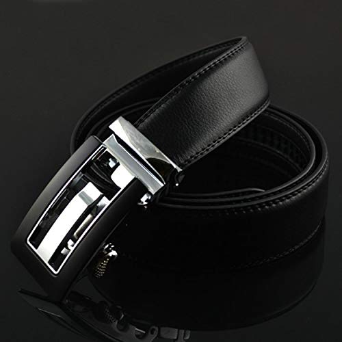 xsby Men's Leather Ratchet Dress Belt with Automatic Buckle2