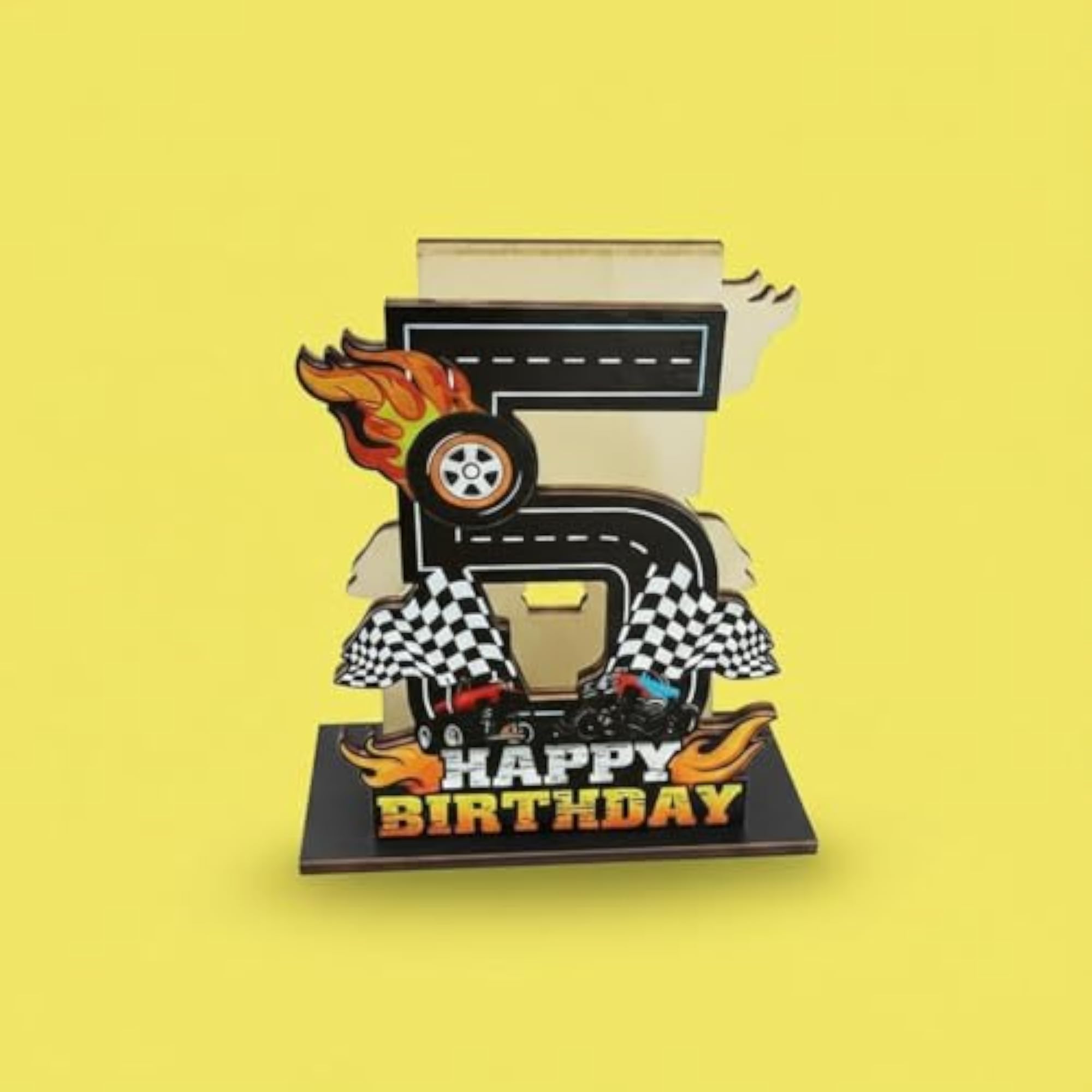 Creative Race Car Birthday Napkin Holder for Children