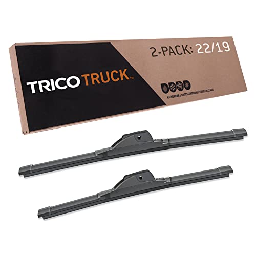 Image of TRICO Solutions Truck 22 Inch & 19 Inch Pack Of 2 High Performance Automotive Windshield Wiper Blade Replacement For Select Chevrolet, GMC, Mazda, Subaru And Toyota Models (58-2219)