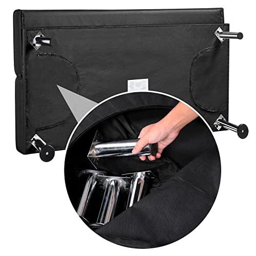 Yaheetech Klappbares Schlafsofa Couch Sofa mit Schlaffunktion Bettsofa mit Großer Liegefläche von 167 cm L × 94 cm B fürs Wohnzimmer/Schlafzimmer/Heimkino/Gästezimmer Schwarz – Bild 6