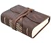 Leather Journal Travel Notebook, Handmade Vintage Leather Bound Writing Notebook for Men & Women, Unlined Travel Journal to Write in 320 Pages Pocket Size 5.2"x4" Art Sketchbook, Travel Diary