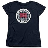 Duquesne University Official Plaid Badge Women's T Shirt,Navy, Large