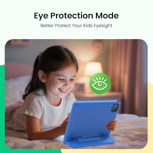 Image of CFVOCUY 2026 Kids Tablet, 10.1 Inch Android 16 Tablet for Kids, 8GB RAM, 64GB ROM(1TB Expand), WiFi 6, Pre-Installed Educational Apps, Parental Control, with EVA Protective Case, Eye Protection