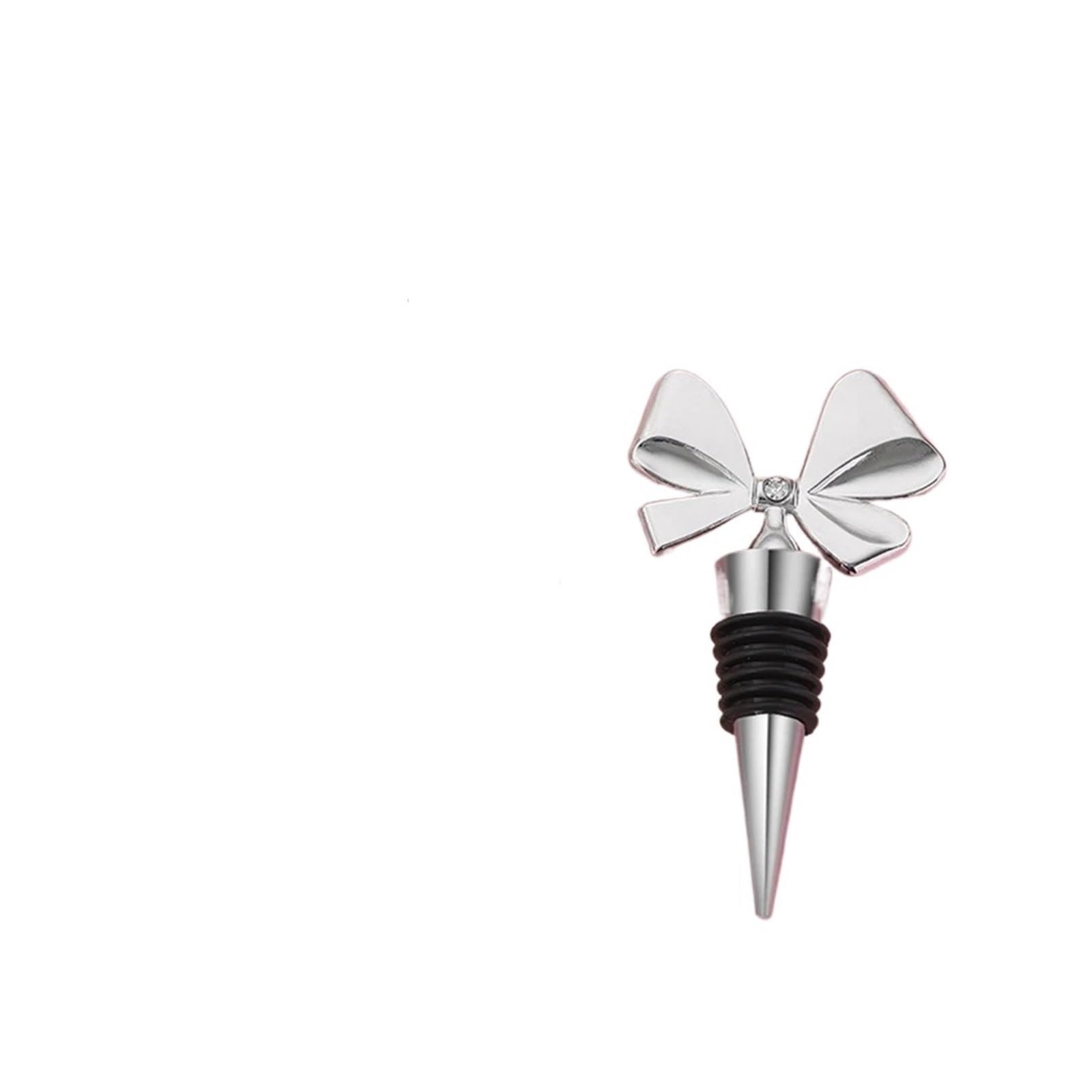 10 tapones para botellas de vino, tapón de champán, tapón de botella de vino brillante (plateado)